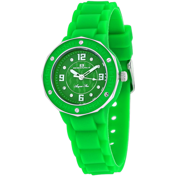 Oceanaut Silicone case watch in green