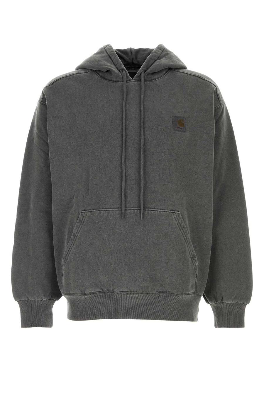 Dark Grey Cotton Hooded Vista Sweat Blackgarmentdyed Exterior: Felpe