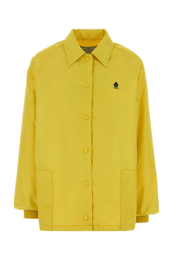 Prada Exterior: 100% Re-Nylon jacket in yellow