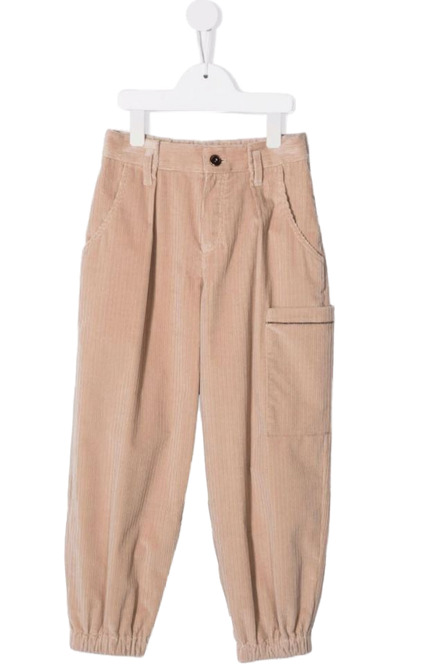 Brunello Cucinelli Kids Outer: Cotton 98% trousers in beige