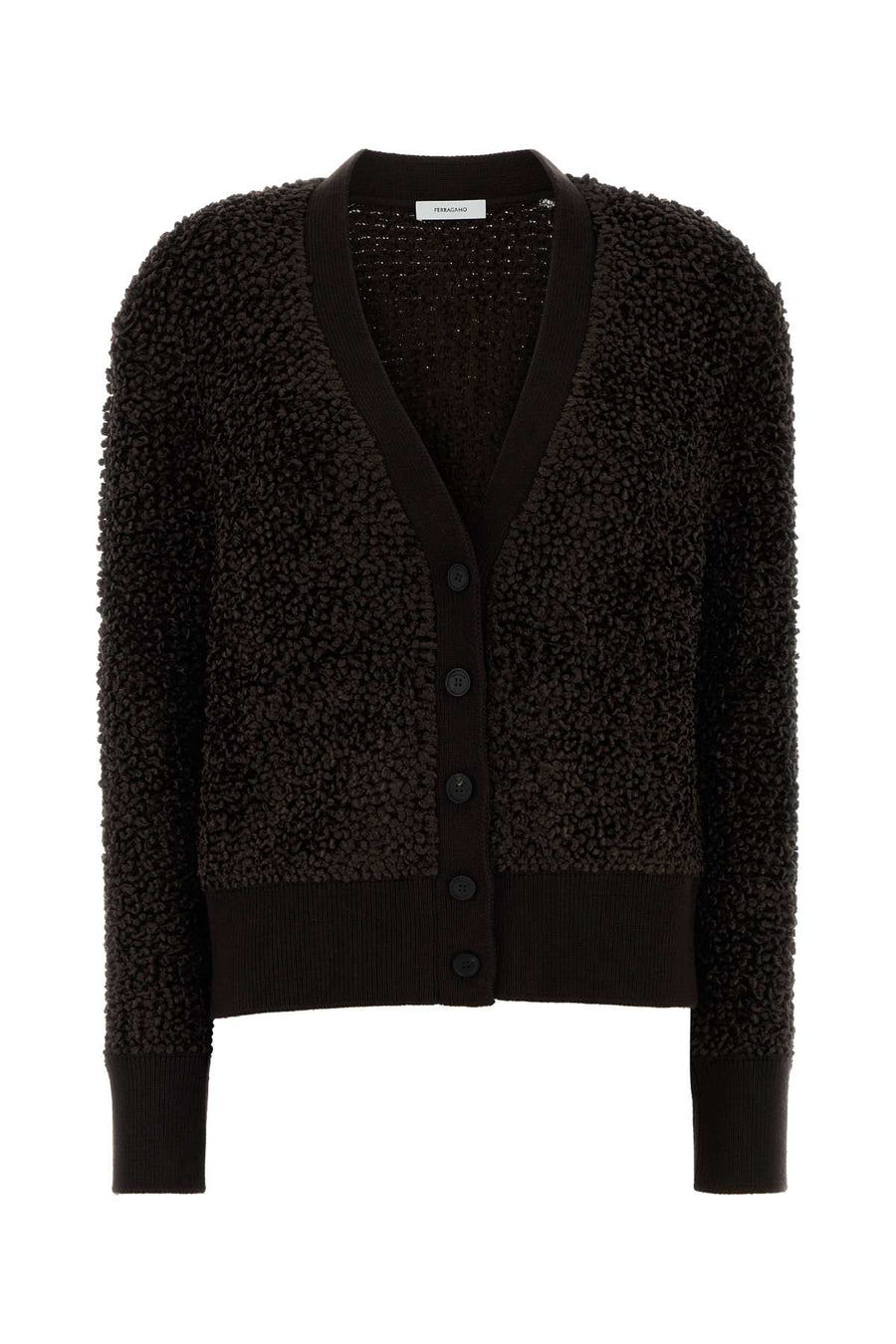 Ferragamo 81% Viscose 11% Cotton 8% Polyester cardigan in black