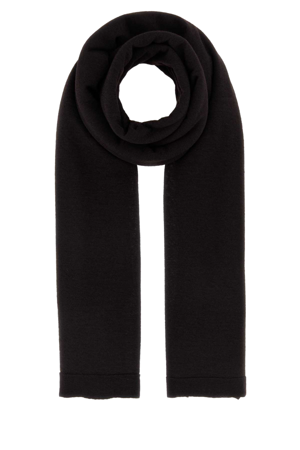 Brown Stretch Cashmere Arif Scarf Darkbrown Exterior: Silk Sciarpe E Foulard
