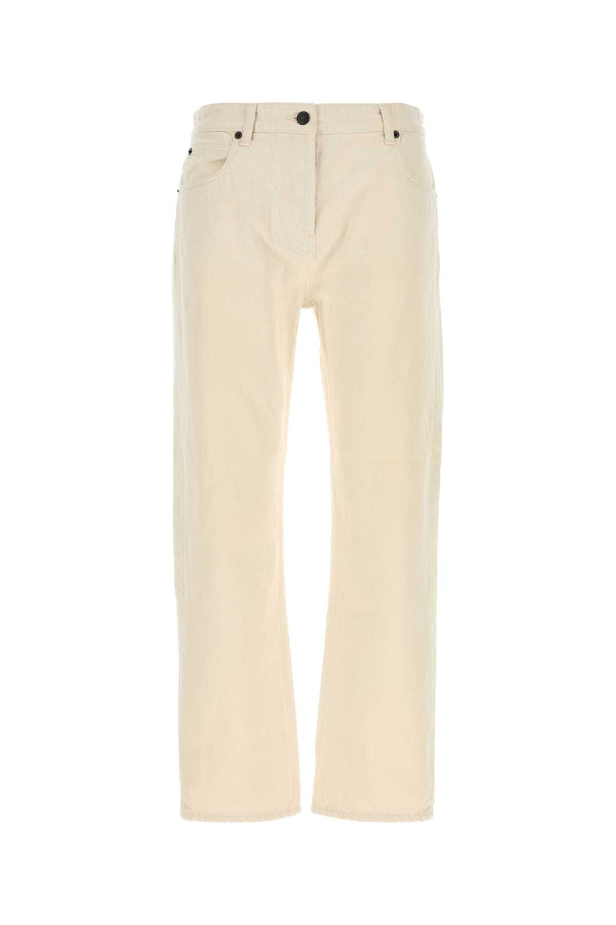 Cream Denim Riaco Jeans Ecru Exterior: Cotton