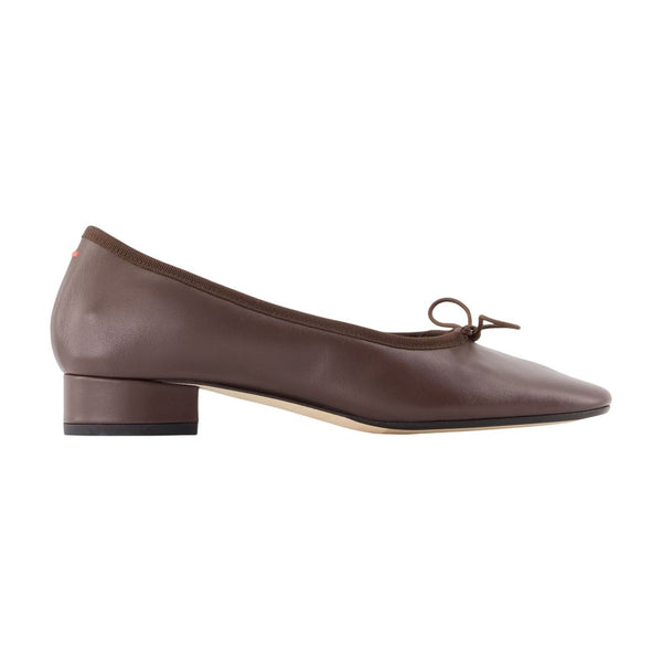 Aeyde Calfskin flat in brown