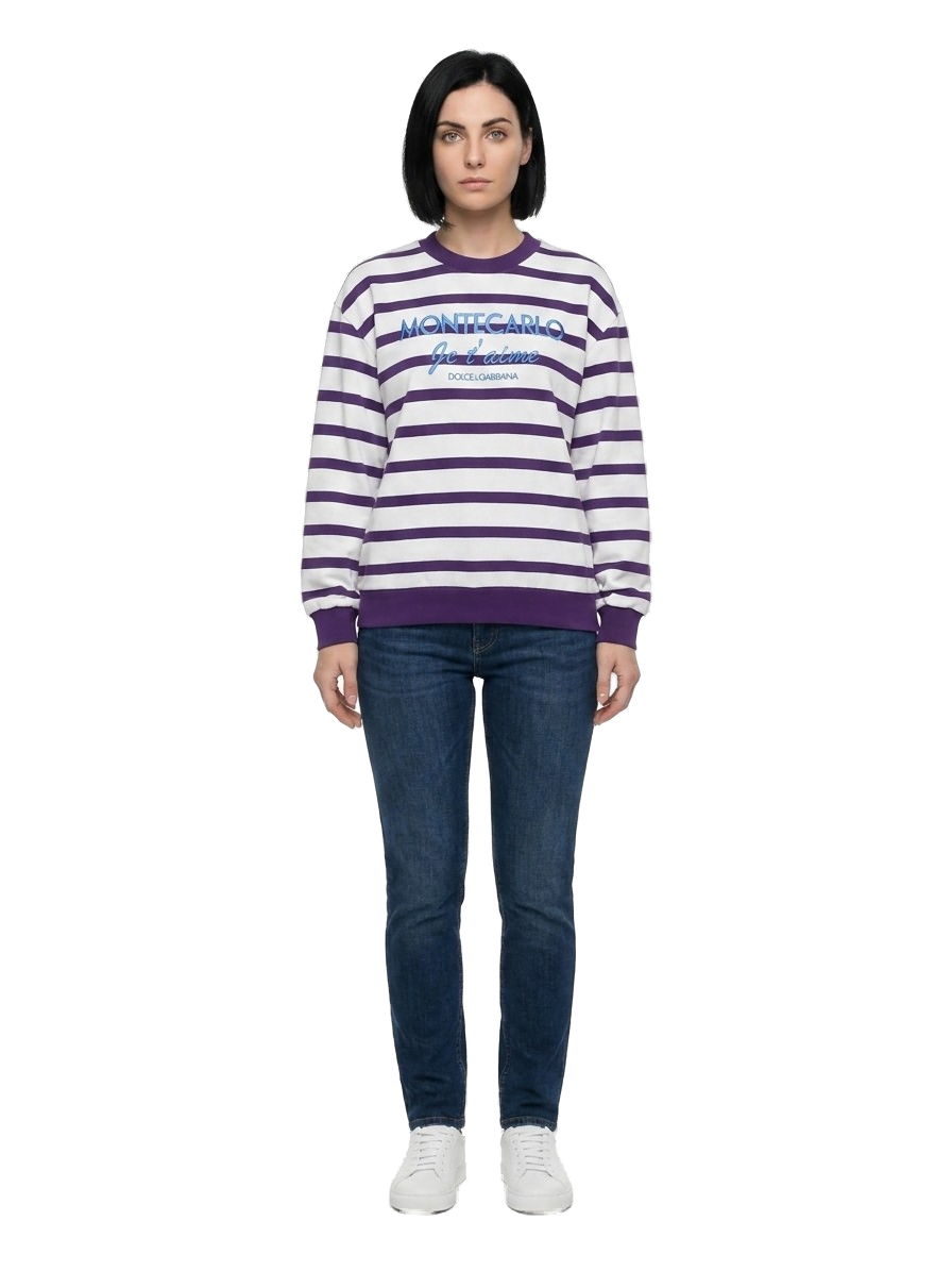 Bicolor Cotton Sweatshirt Clothing