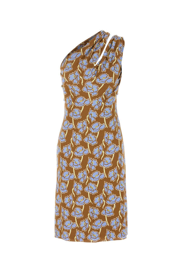 Versace Dress Exterior: 97% Viscose 3% Elastane; Lining: 100% Viscose dress in brown