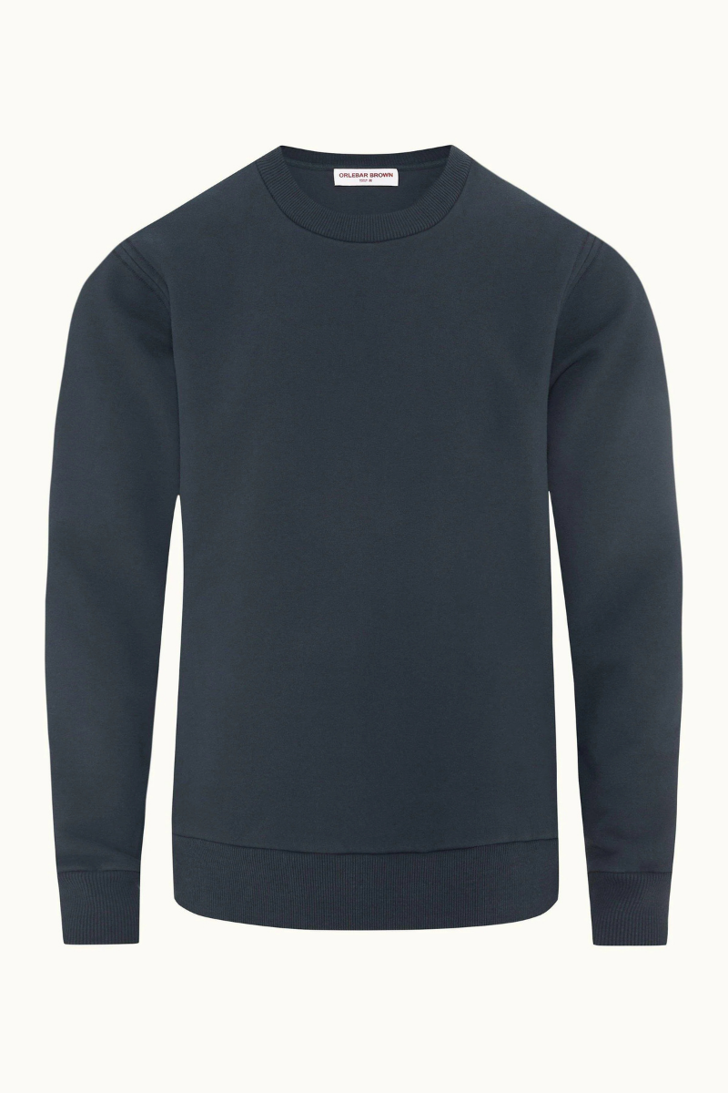 Orlebar Brown 89% Cotton sweatshirt in navy