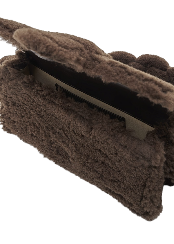 Jacquemus Fur shoulder bag in brown