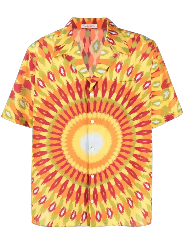 Valentino cotton-silk blend shirt in yellow