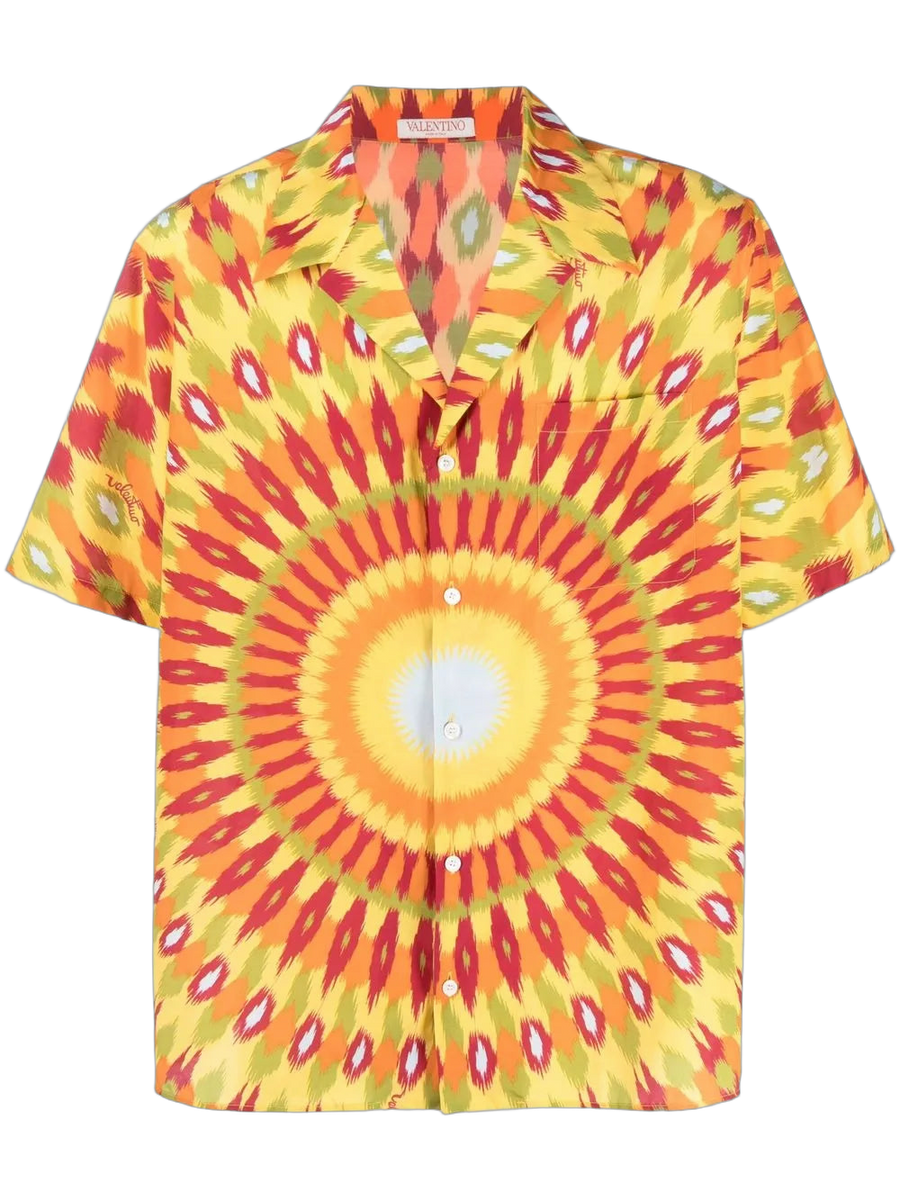 Valentino cotton-silk blend shirt in yellow