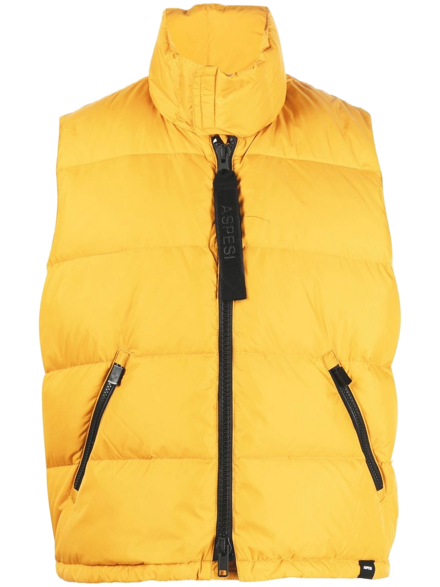 Aspesi Outer: Polyamide 100%; Lining: Polyamide 100%; Feather Down 100% gilet in yellow