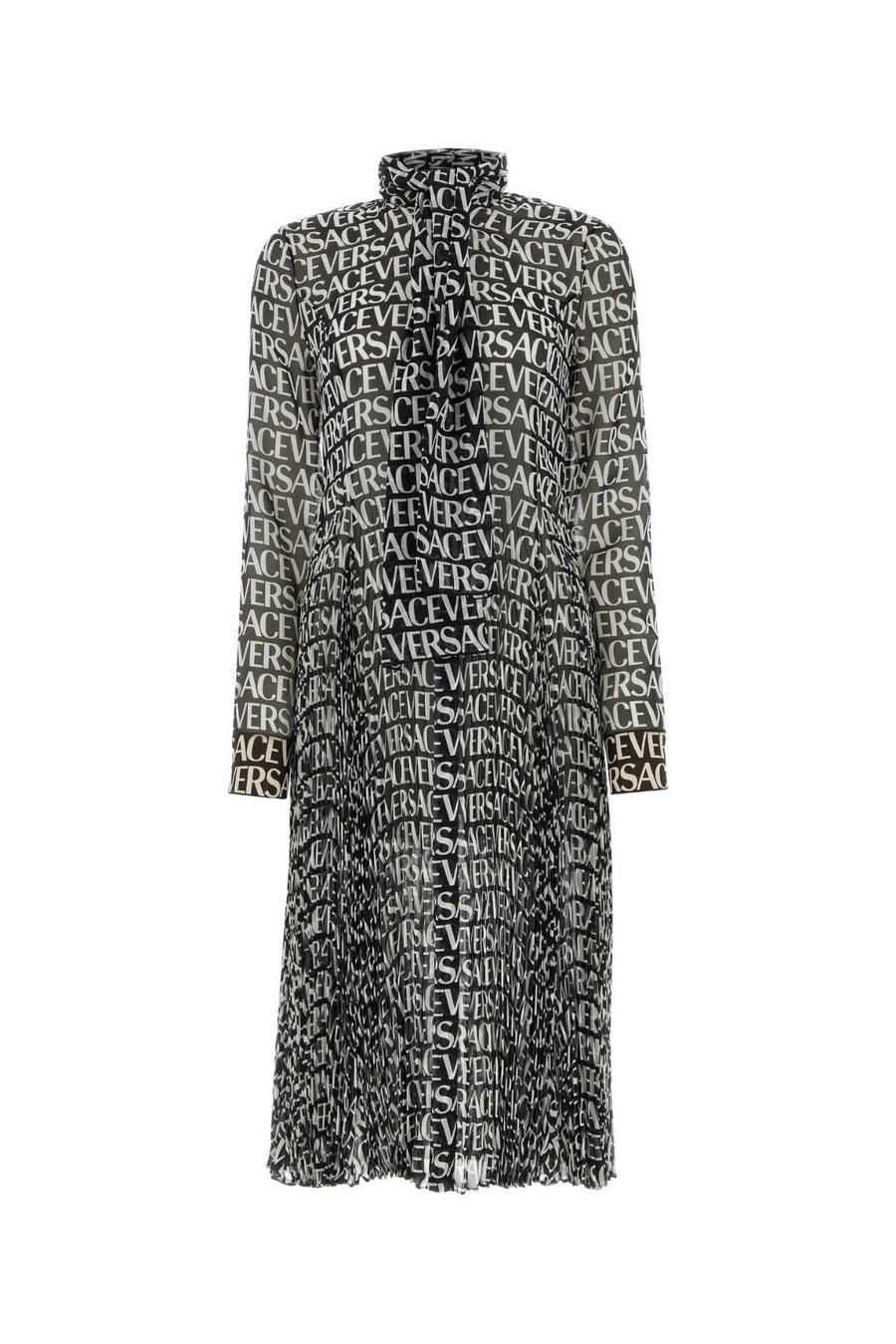 Versace 100% Silk shirt dress in black
