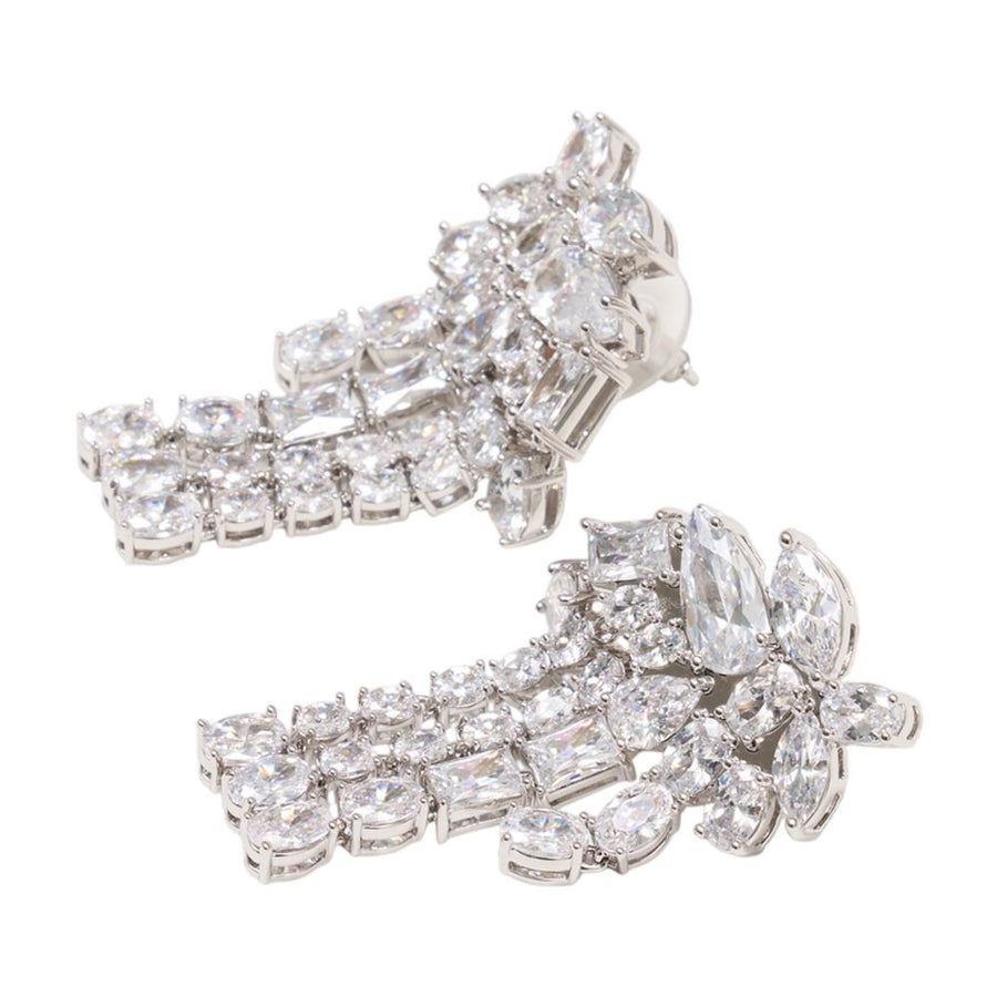 Self-Portrait Pearls earrings in silver