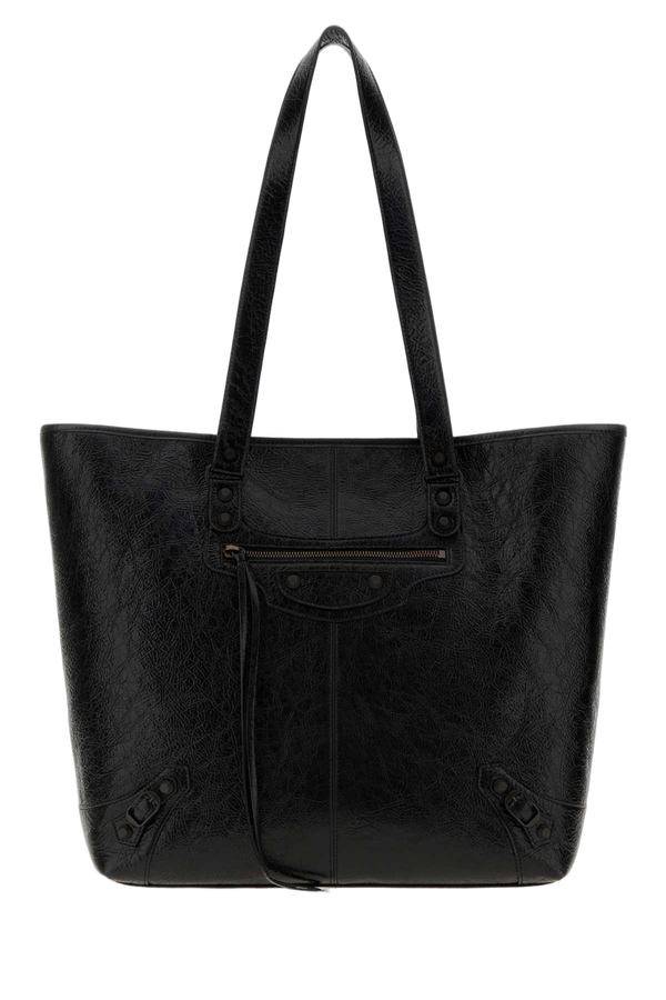 Balenciaga Exterior: 100% Lamb tote bag in black