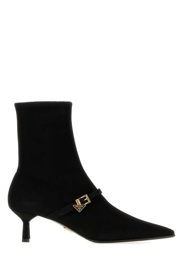 Black Suede Ankle Boots Nero Stivali