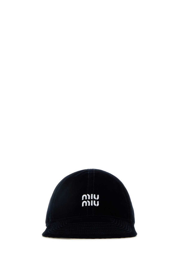 Midnight Blue Velvet Baseball Cap Blunero Cappelli E Fasce Per Capelli