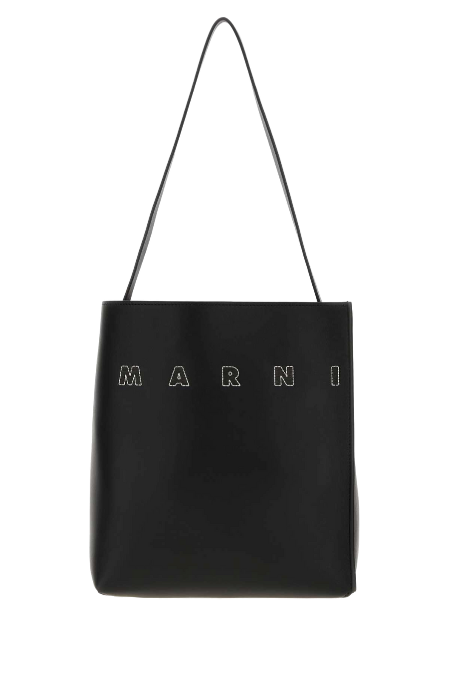 Black Leather Shopping Bag Borse A Mano