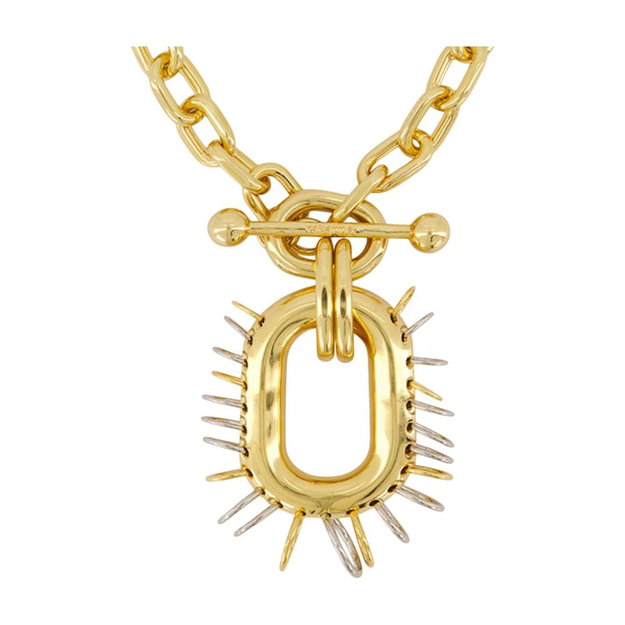Rabanne metal necklace in gold