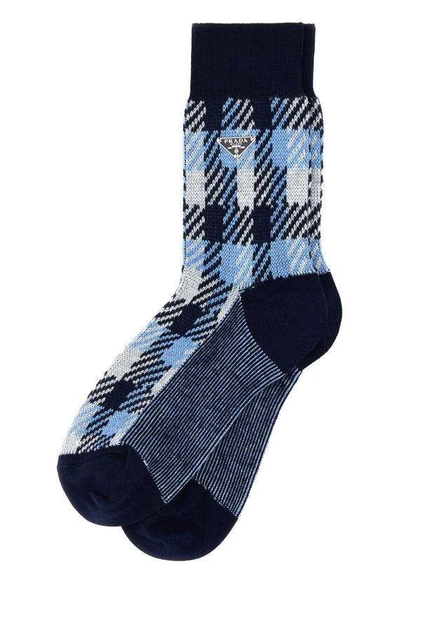 Prada 80% Cotton socks in blue