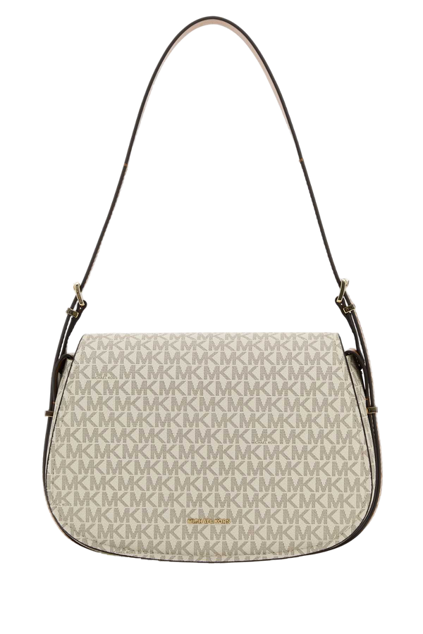 Michael By Michael Kors Exterior: 100% Fabric; Lining: 100% Fabric; Finishing: Golden metal shoulder bag in beige