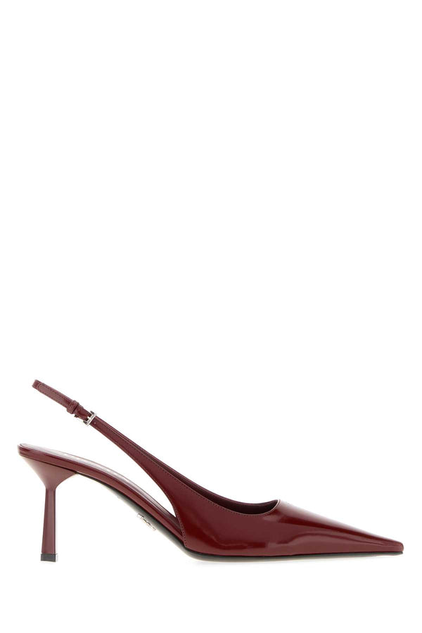 Tyrian Purple Leather Pumps Porpora Scarpe Con Tacco
