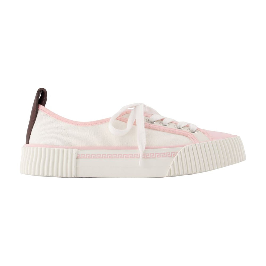 Versace Cotton sneaker in ivory