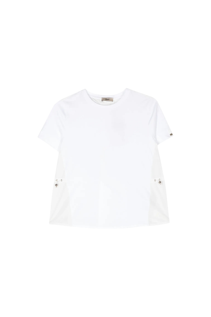 Herno 100% cotton t-shirt in white