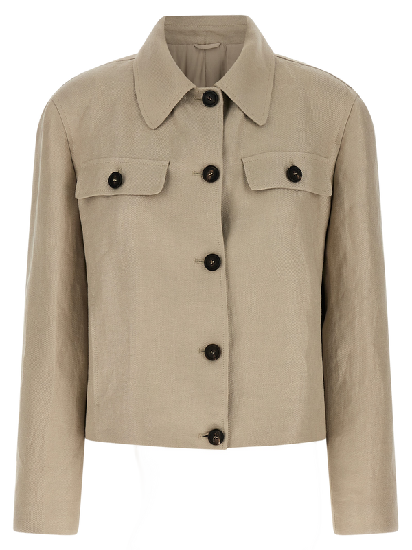 Brunello Cucinelli 100% Linen blazer in beige
