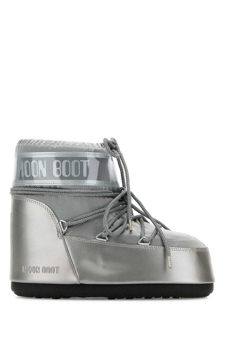 Silver Satin Icon Low Ankle Boots Stivali