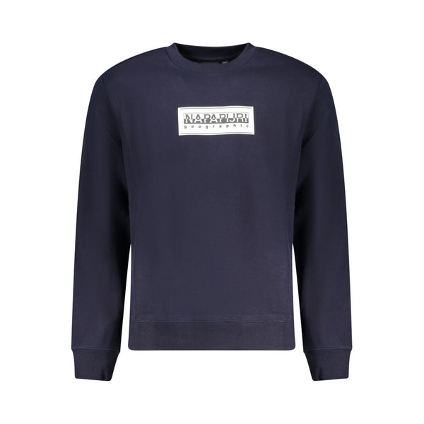 Blue Cotton Mens Sweatshirt Clothing