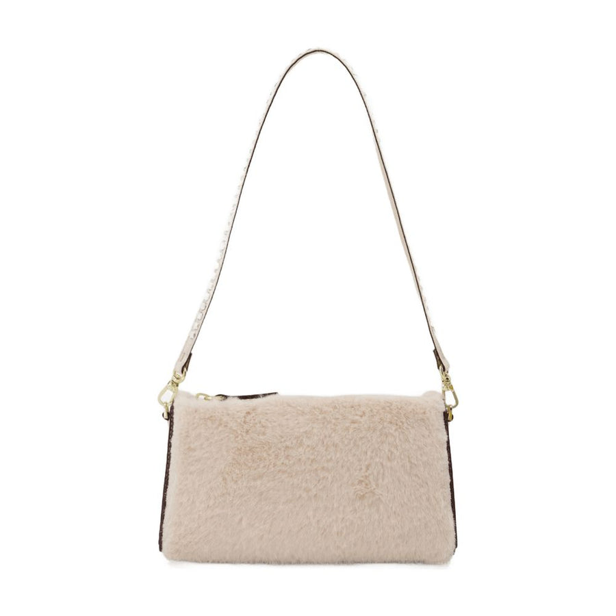 Manu Atelier Leather shoulder bag in beige