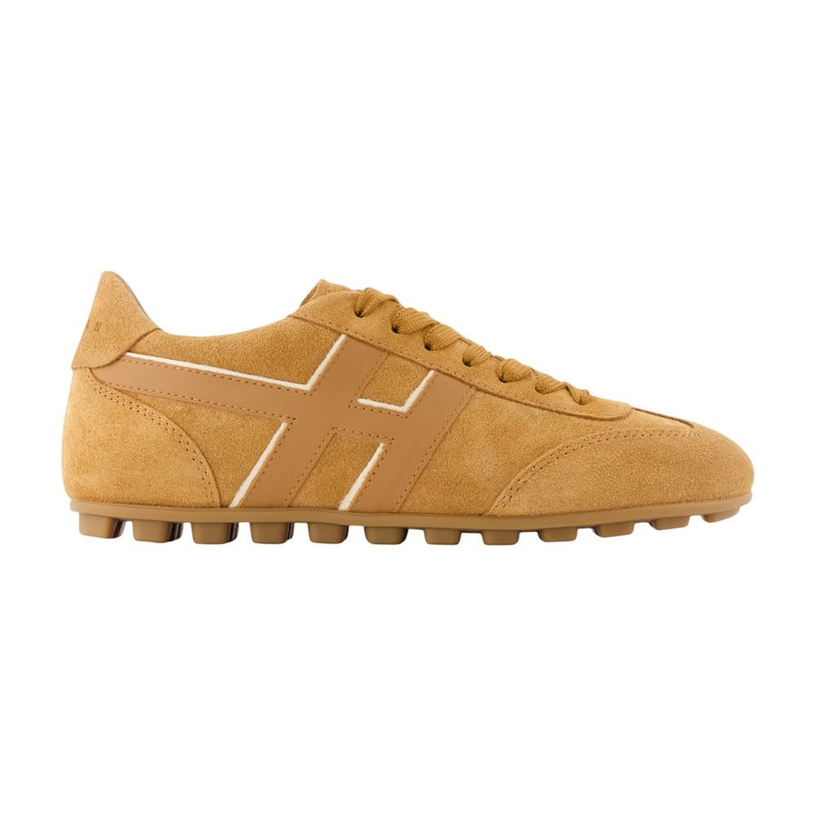 H693 Allacciato H Sneakers - Hogan Leather Brown Calfskin Shoes /