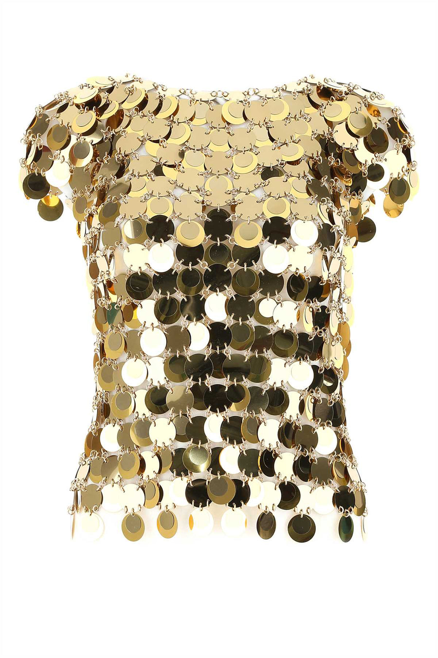 Rabanne 100% Plastic tank top in gold