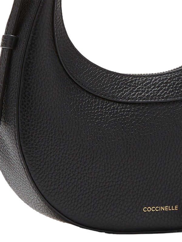 Coccinelle Mini Hobo Bag Black Cowhide / Shoulder-bags
