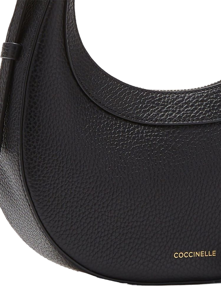 Coccinelle Mini Hobo Bag Black Cowhide / Shoulder-bags