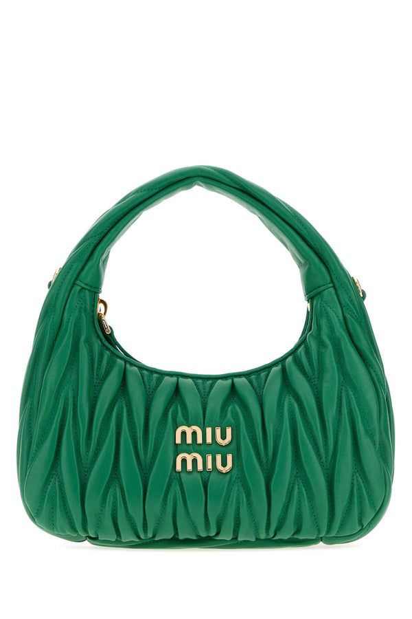 Grass Green Nappa Leather Wander Handbag Mango Agnello Borse A Mano