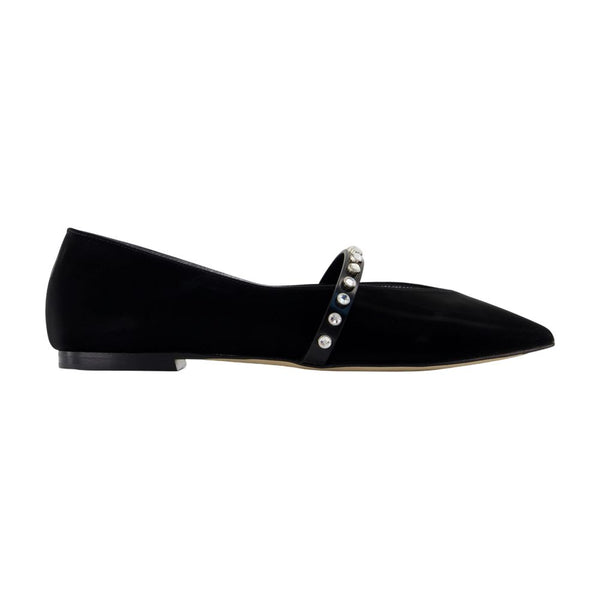 Alexander McQueen Velvet flat in black