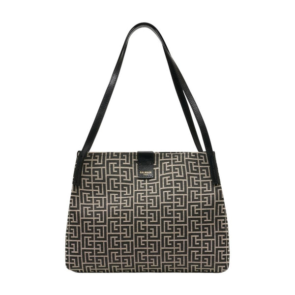 Balmain Cotton shoulder bag in black
