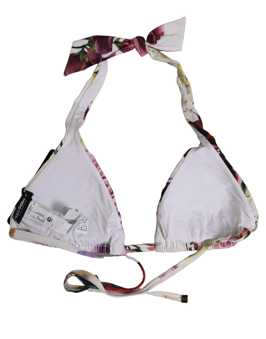 Dolce & Gabbana 75% Nylon bikini top in white