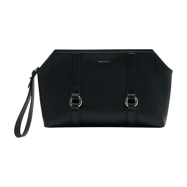 Alexander McQueen Calfskin clutch in black
