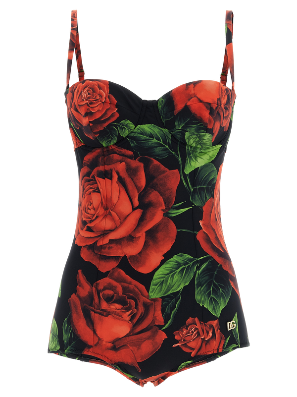 Multicolor Polyamide One-Piece Swimsuit Clothing