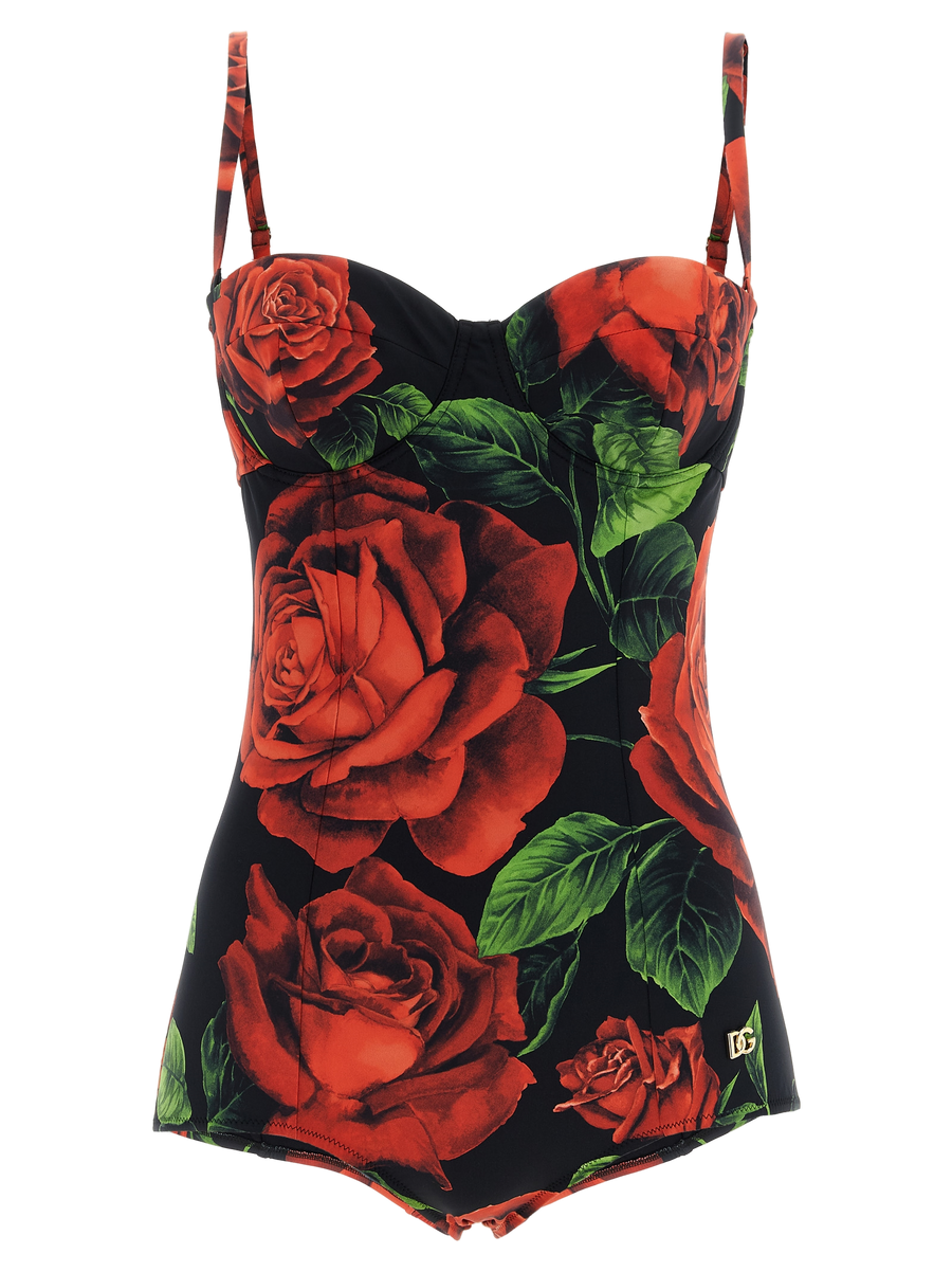 Multicolor Polyamide One-Piece Swimsuit Clothing