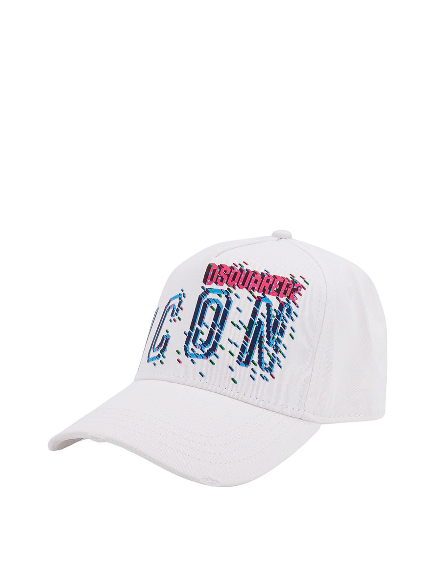 Dsquared2 BCM071705C000011062 100% Cotton baseball cap in white