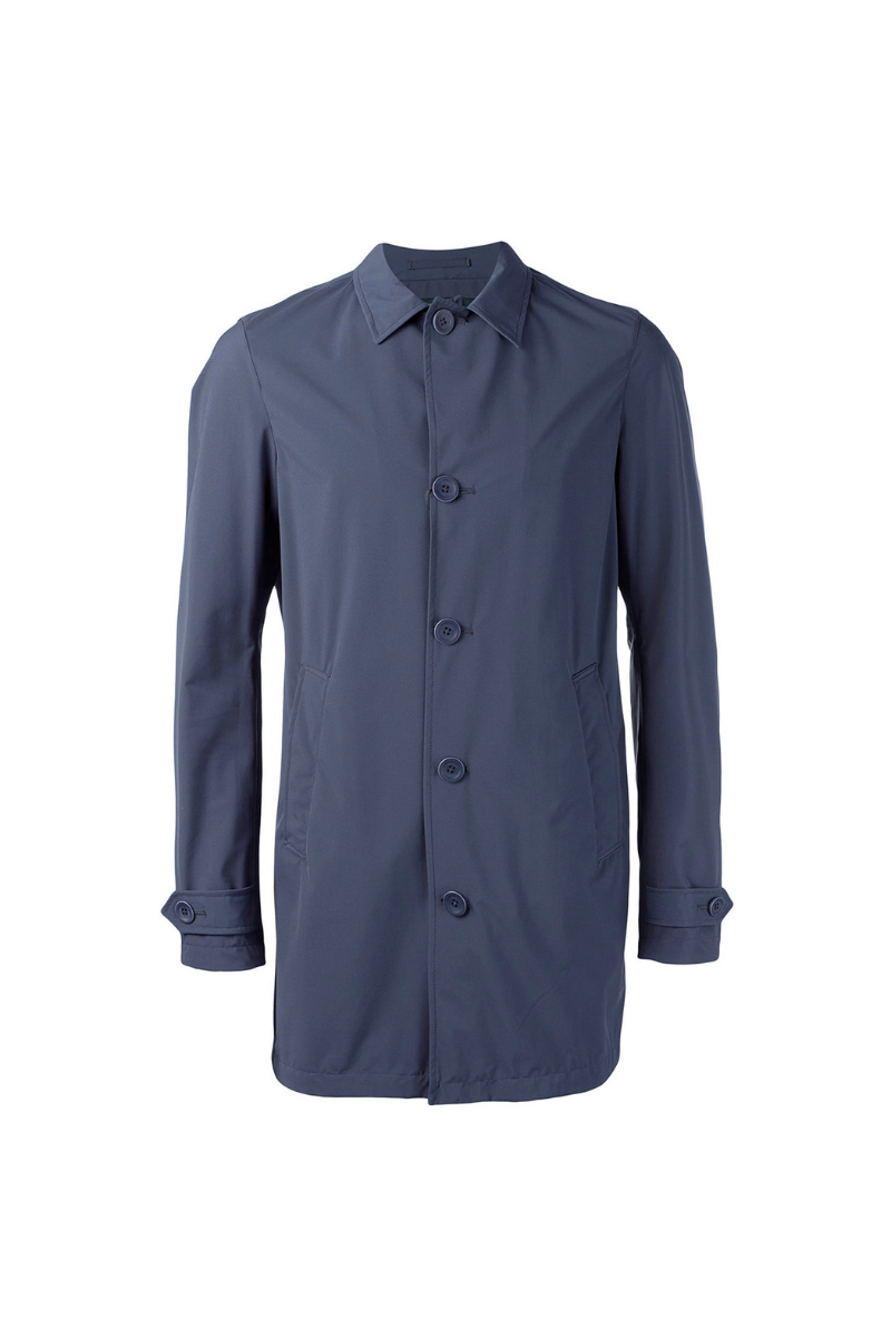 Herno 100% PA (Polyamide/Nylon) coat in navy