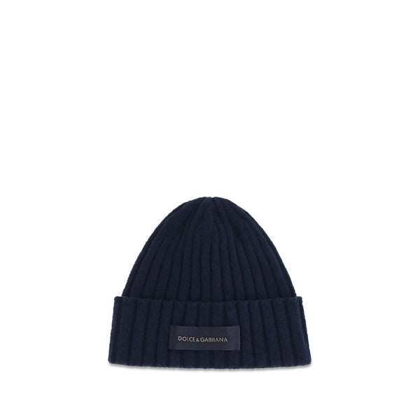 Dolce & Gabbana DOGX64KTJGMLKB0665BB 100% Wool Ovis Aries beanie in navy