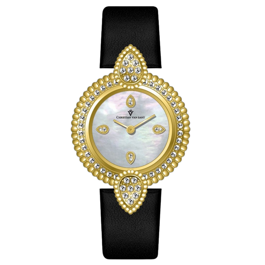 Christian Van Sant Stainless steel case watch in gold