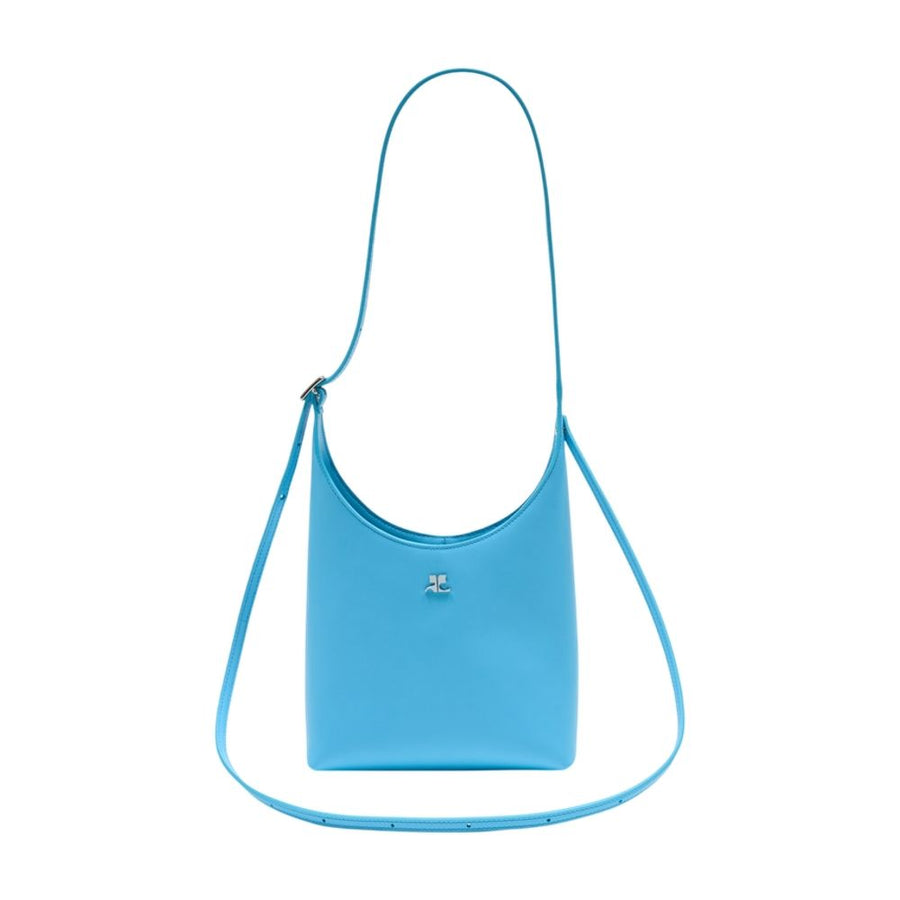 Courreges Calfskin shoulder bag in blue