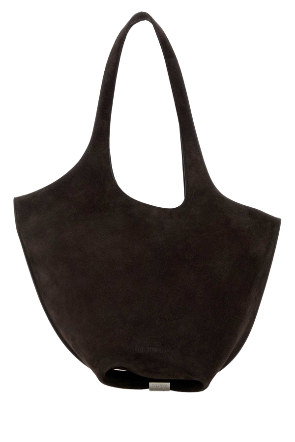 Dark Brown Suede Medium La Scoop Shoulder Bag Darkbrown Borse A Mano