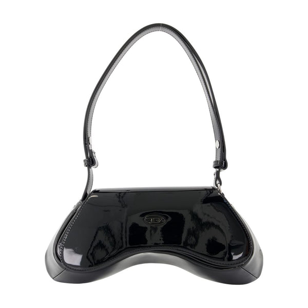 Diesel Faux leather shoulder bag in black