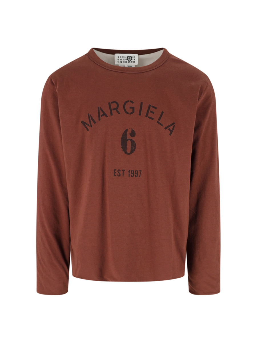 MM6 Maison Margiela 100% Cotton t-shirt in brown